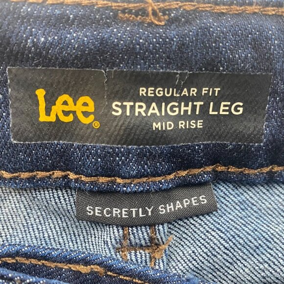 Lee Women Jeans Size 6 Short Regular Fit Straight Leg Mid Rise Blue Denim Casual - Picture 3 of 16